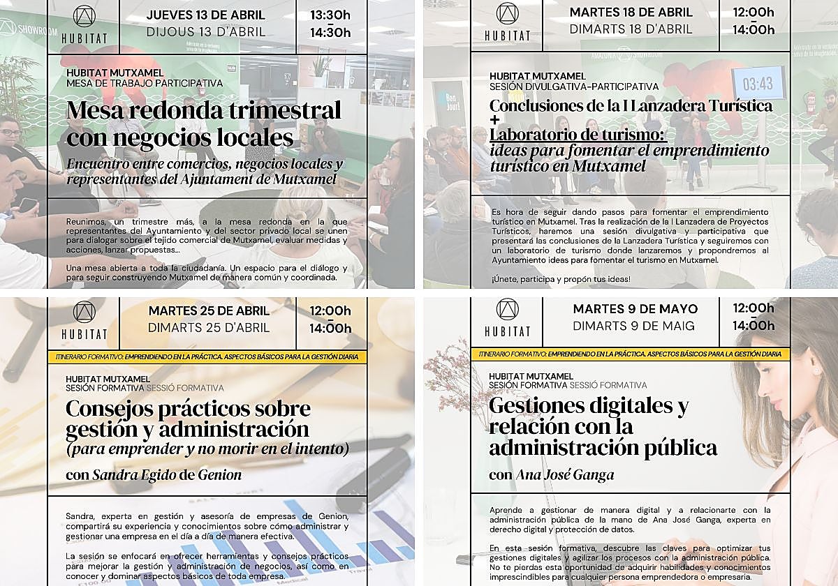 Algunas de las actividades promocionadas