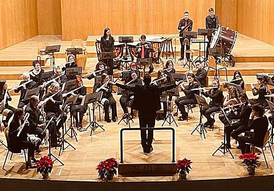 Actuación del ensemble de flautas