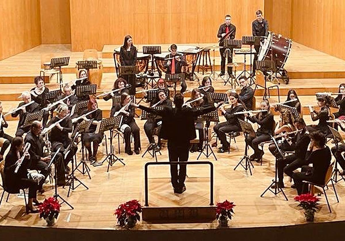 Actuación del ensemble de flautas