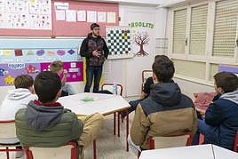 Aula en un colegio de Alicante.