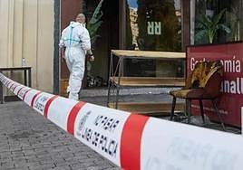 Exterior del restaurante de Madrid donde se ha producido el incendio.