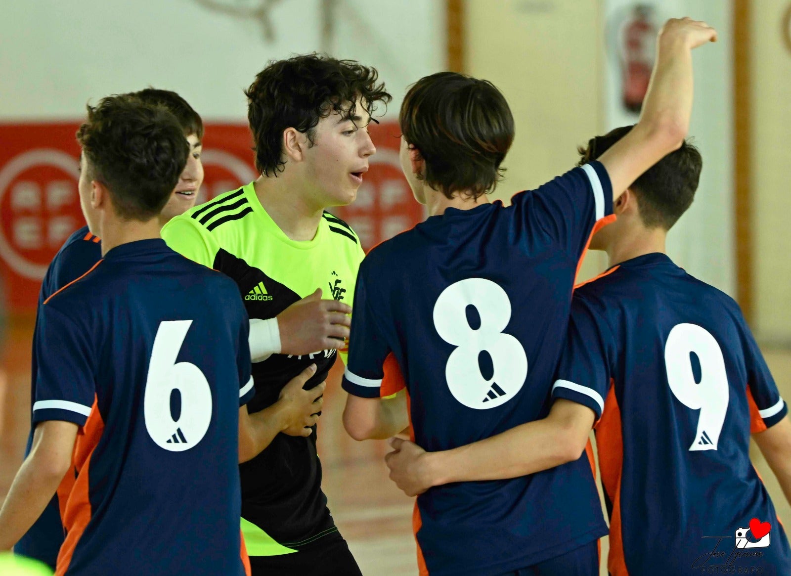 Tres de cinco de la Selección Valenciana Sub-14 de fútbol sala en el Nacional de San Javier