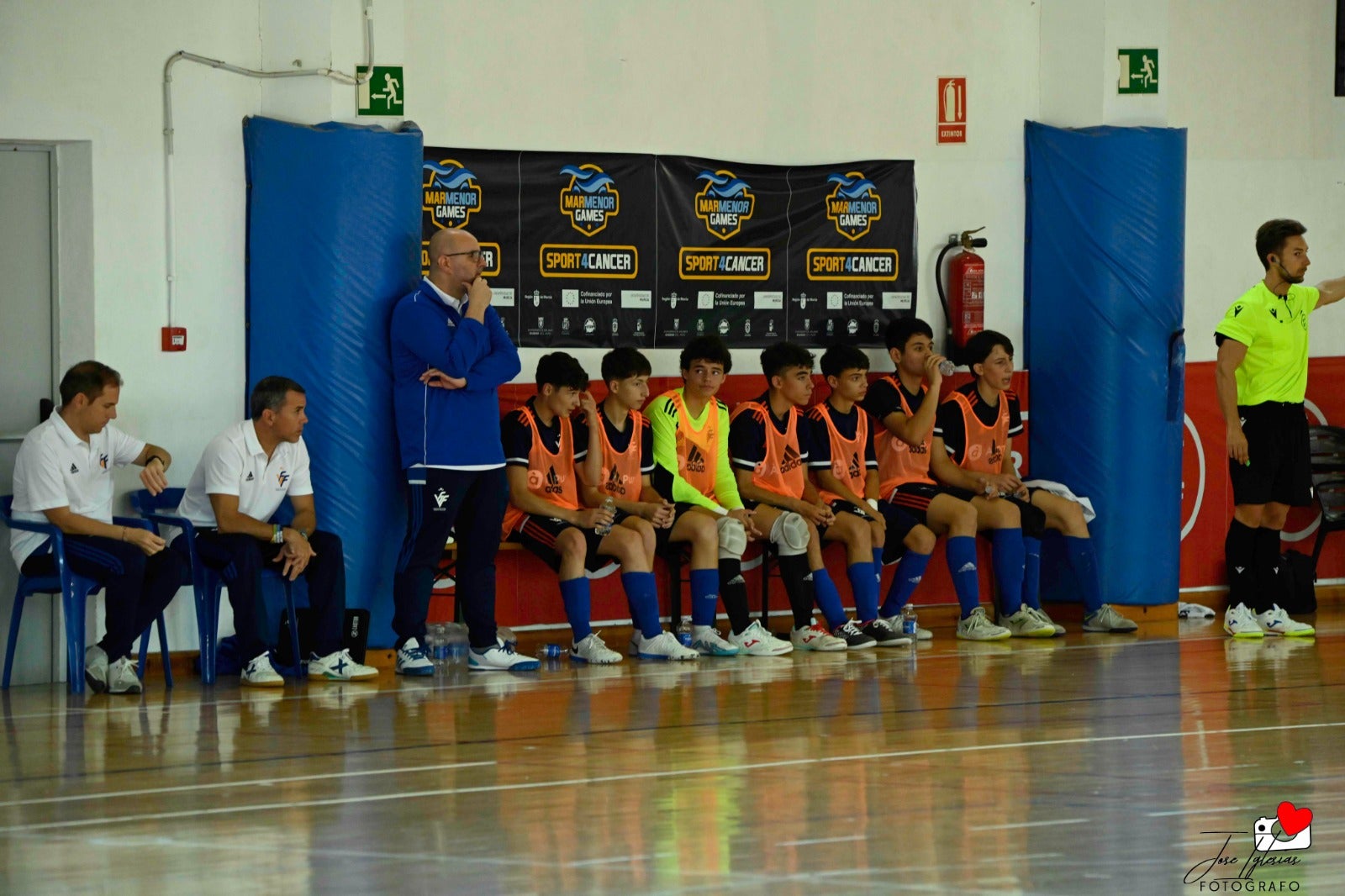 Tres de cinco de la Selección Valenciana Sub-14 de fútbol sala en el Nacional de San Javier