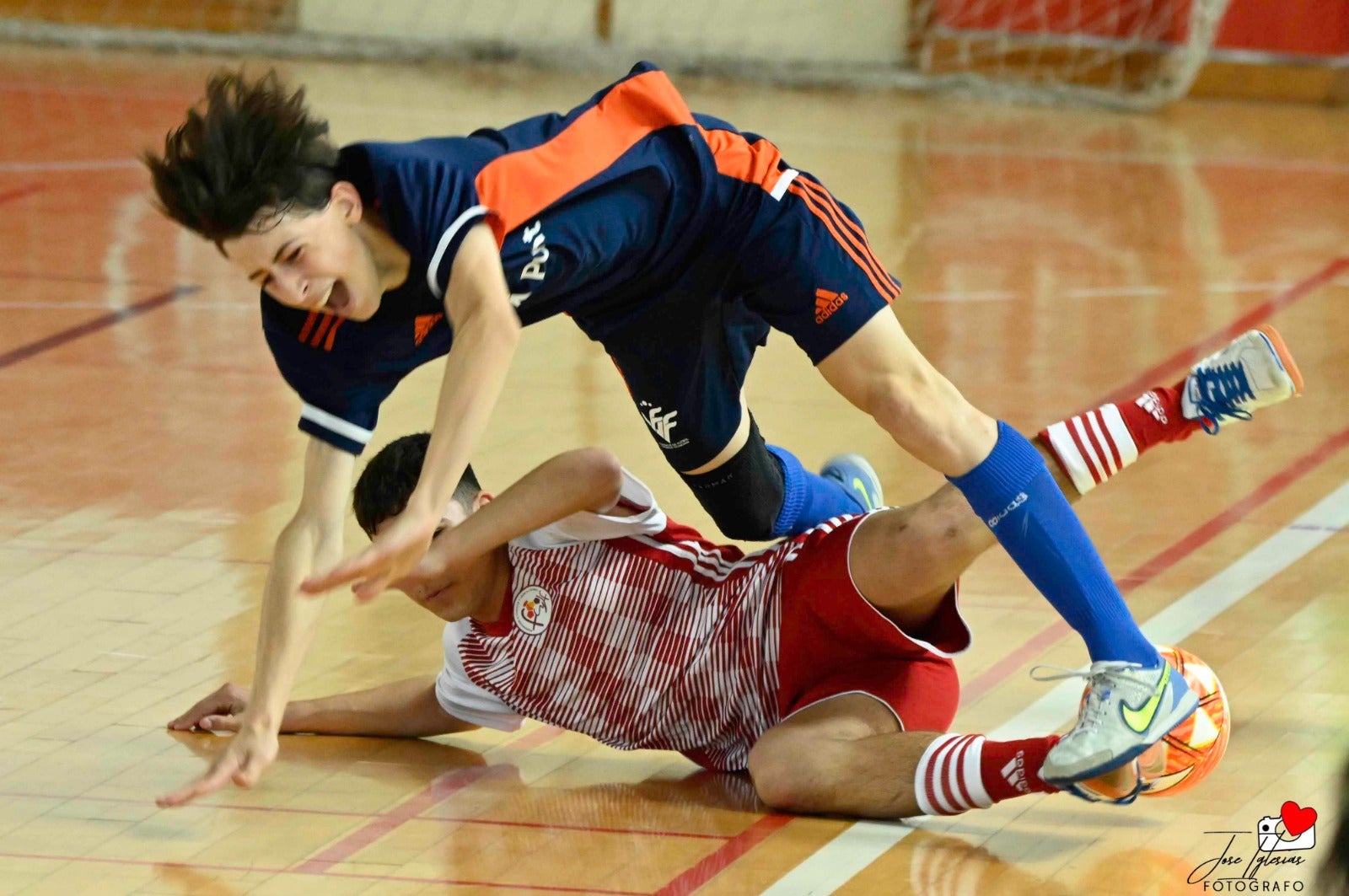 Tres de cinco de la Selección Valenciana Sub-14 de fútbol sala en el Nacional de San Javier