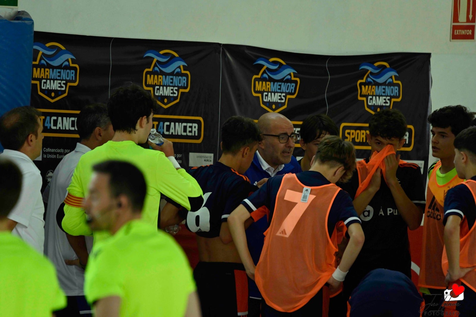 Tres de cinco de la Selección Valenciana Sub-14 de fútbol sala en el Nacional de San Javier