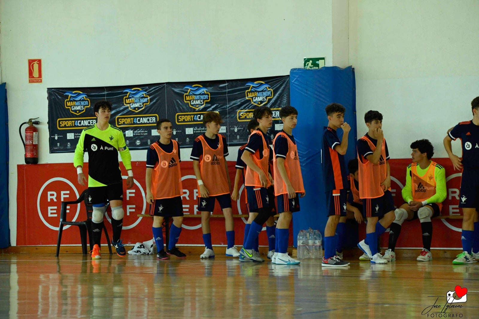 Tres de cinco de la Selección Valenciana Sub-14 de fútbol sala en el Nacional de San Javier