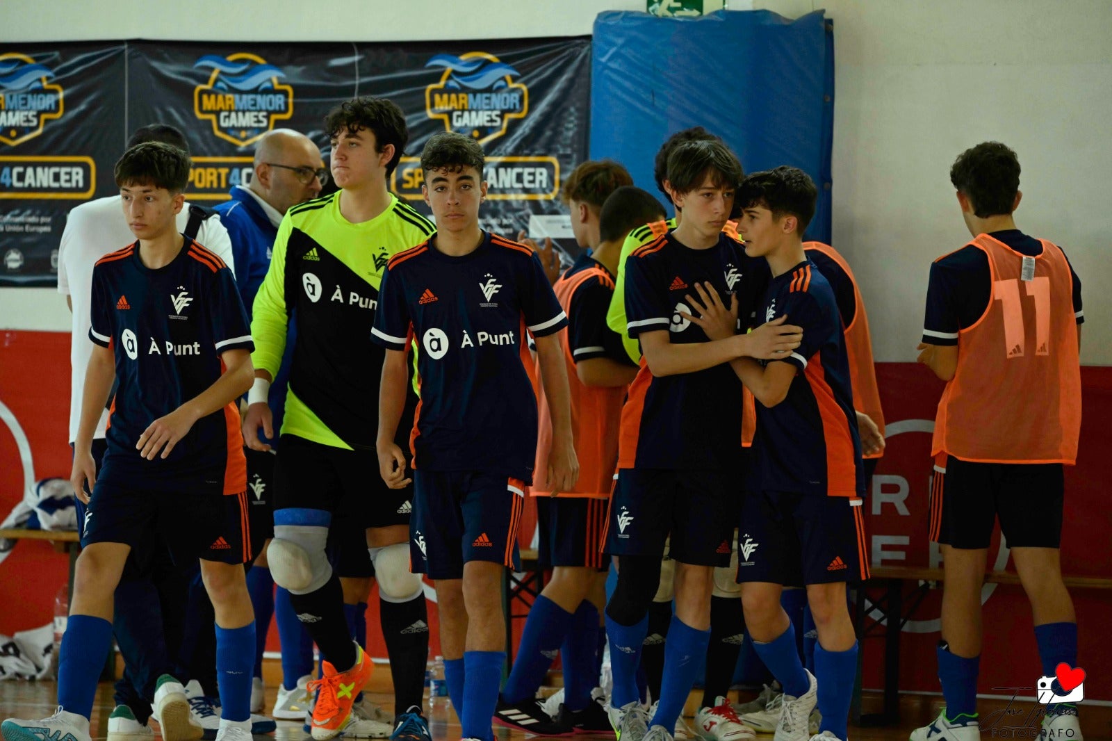 Tres de cinco de la Selección Valenciana Sub-14 de fútbol sala en el Nacional de San Javier