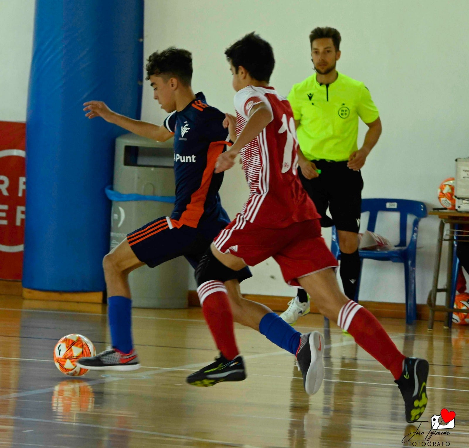 Tres de cinco de la Selección Valenciana Sub-14 de fútbol sala en el Nacional de San Javier
