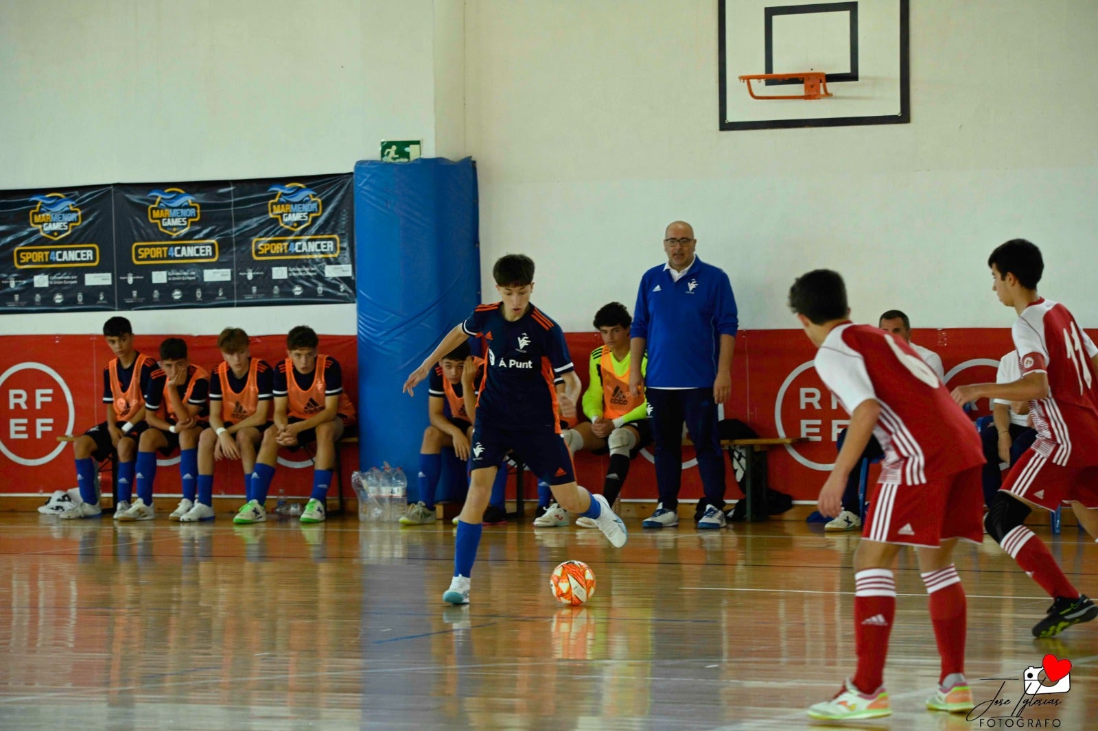 Tres de cinco de la Selección Valenciana Sub-14 de fútbol sala en el Nacional de San Javier