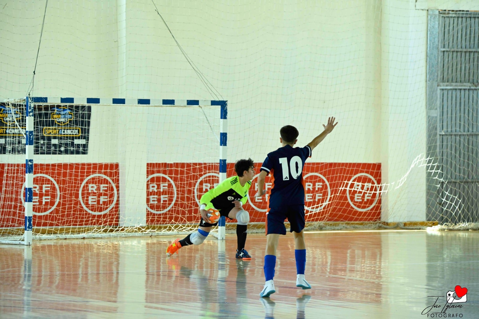 Tres de cinco de la Selección Valenciana Sub-14 de fútbol sala en el Nacional de San Javier