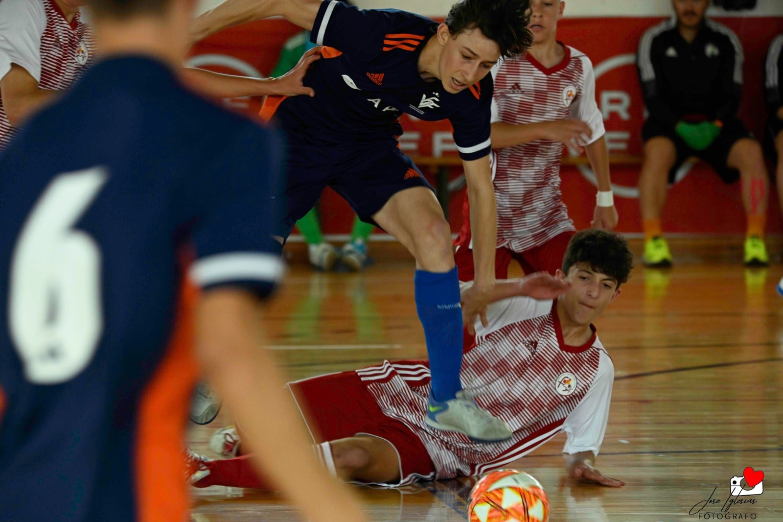 Tres de cinco de la Selección Valenciana Sub-14 de fútbol sala en el Nacional de San Javier
