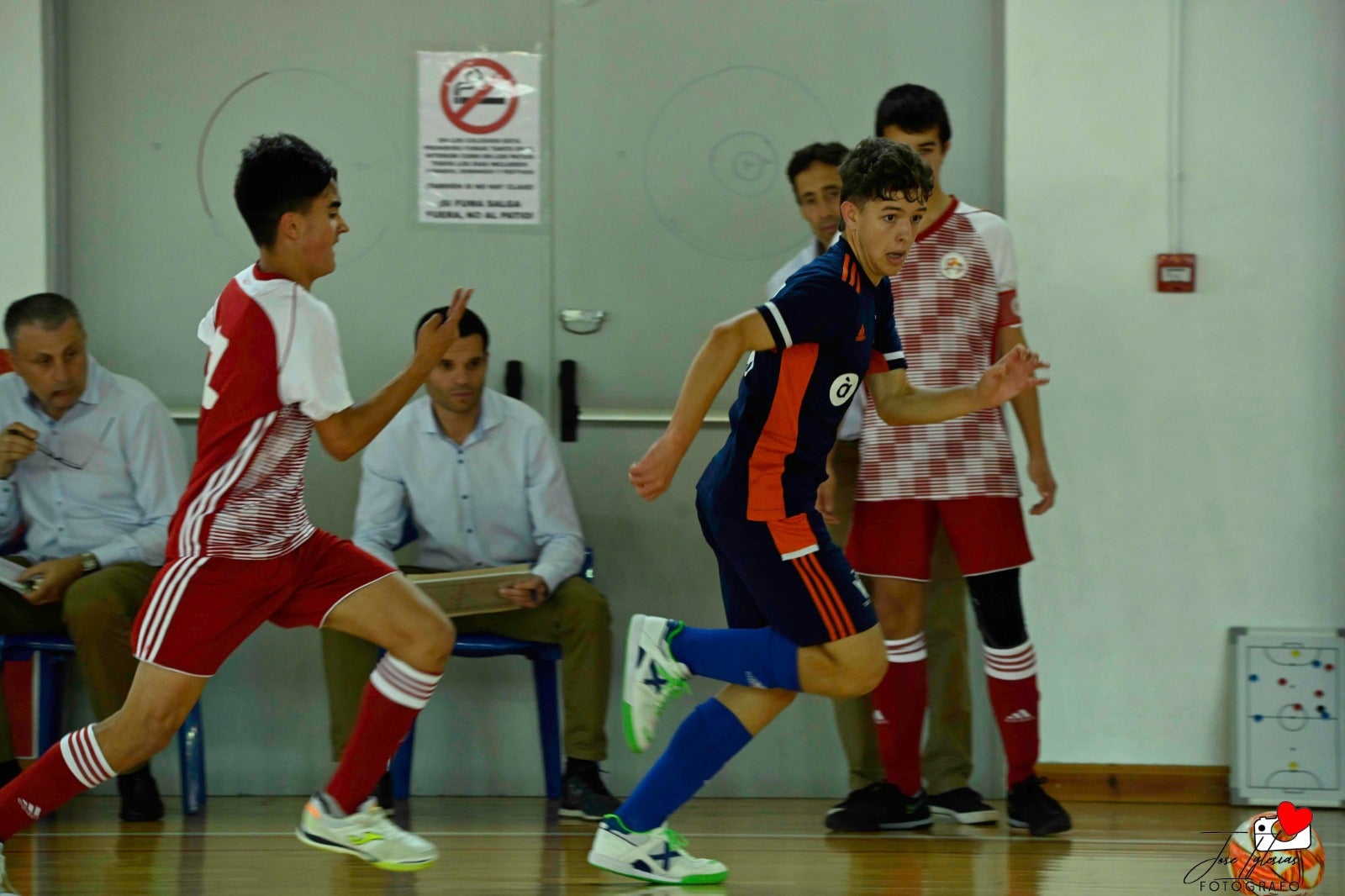 Tres de cinco de la Selección Valenciana Sub-14 de fútbol sala en el Nacional de San Javier