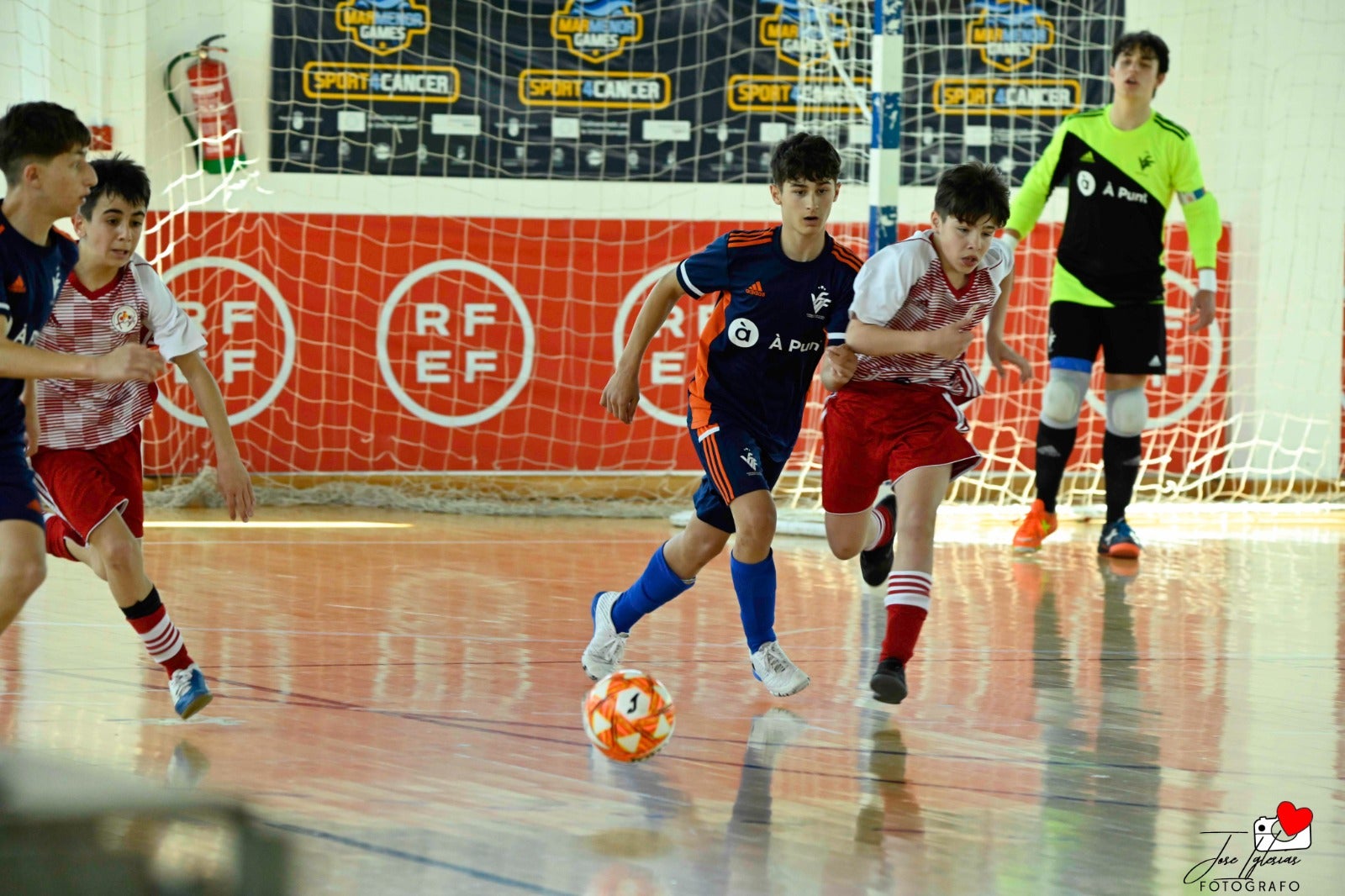 Tres de cinco de la Selección Valenciana Sub-14 de fútbol sala en el Nacional de San Javier