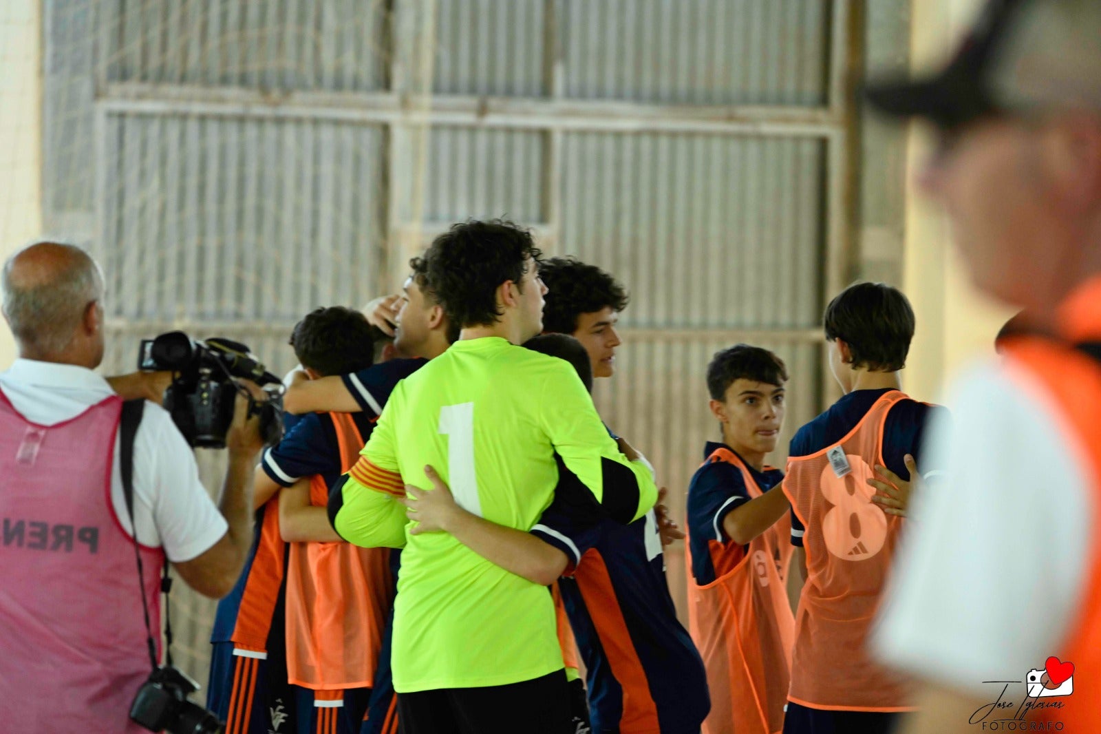 Tres de cinco de la Selección Valenciana Sub-14 de fútbol sala en el Nacional de San Javier