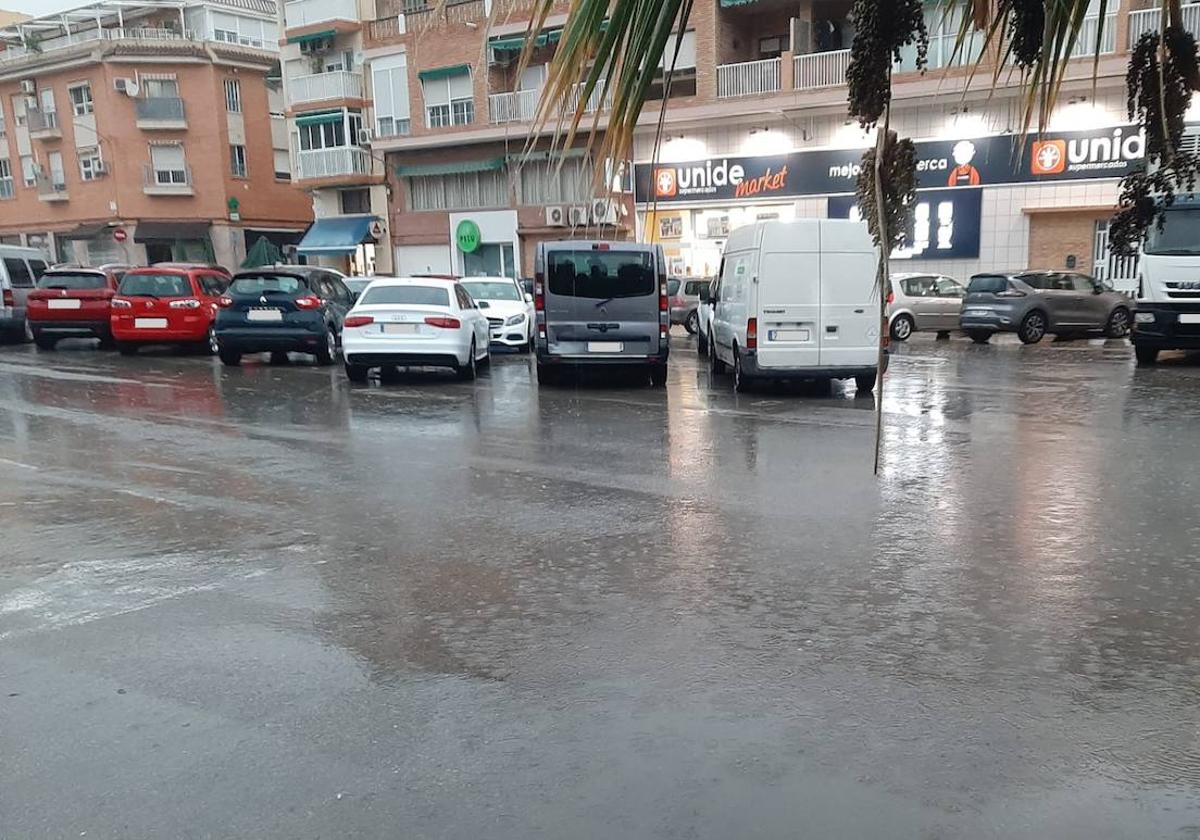 Jornada de lluvia en las calles de Alicante.