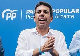 Carlos Mazón, presidente del PPCV y candidato a la Generalitat Valenciana.
