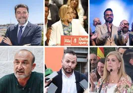 Los candidatos a la Alcaldía de Alicante.