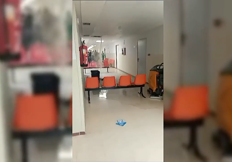 La lluvia inunda parte del hospital