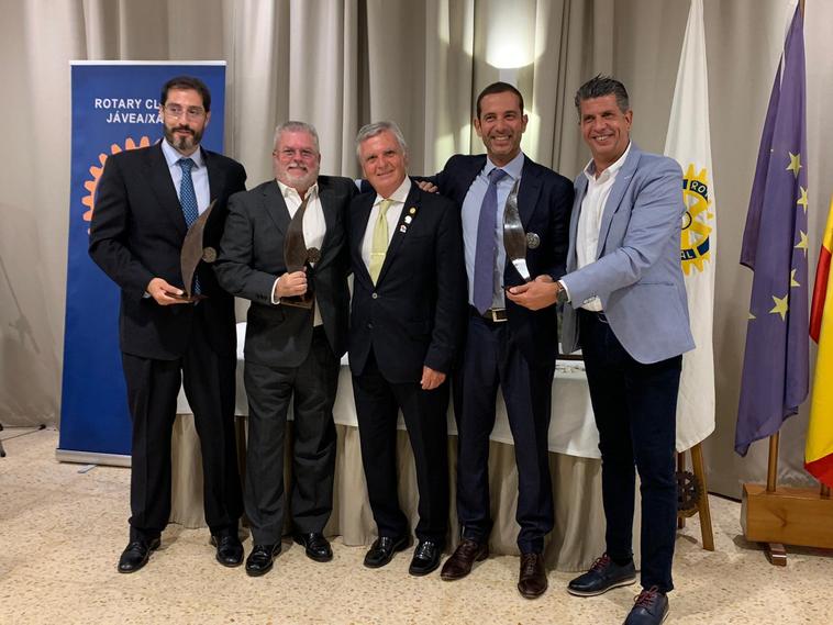 El Rotary Xàbia homenajea a Salvador Ruiz, Toni y Manuel Noguera Melchor Sáez-Pardo
