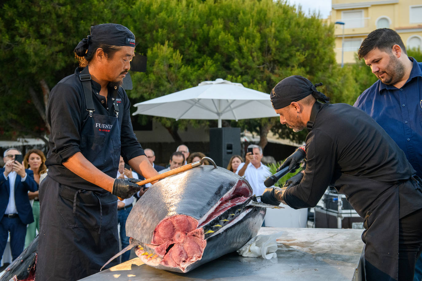 Imagen secundaria 2 - Diversas fases del 'ronqueo' del atún.