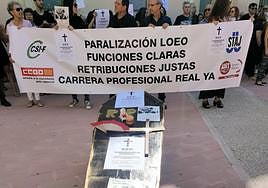 Imágenes de la protesta frente al Palacio de Justicia.