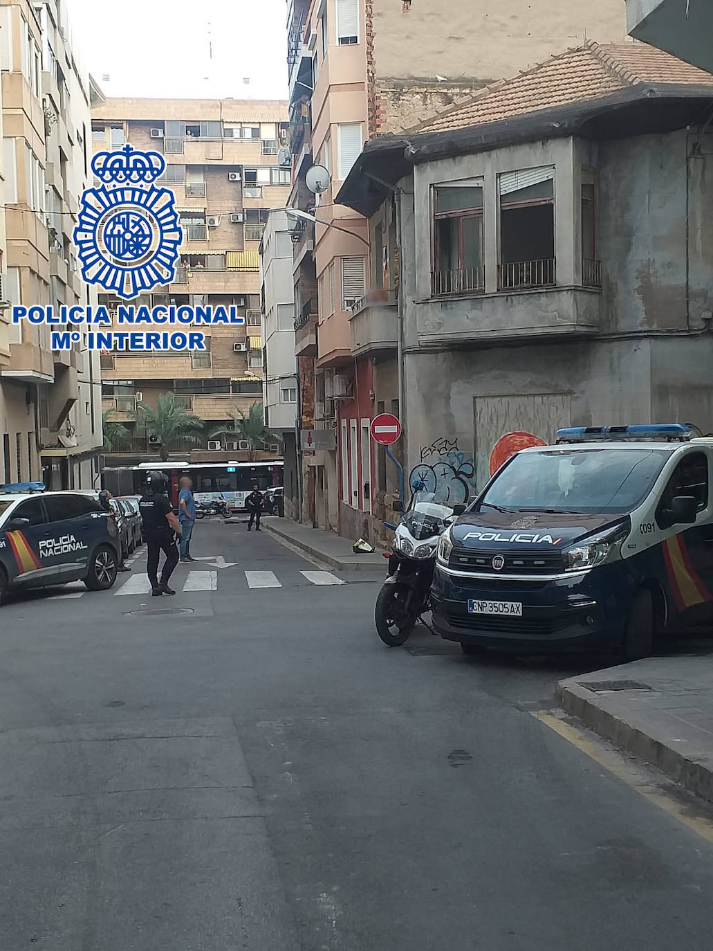 Calle alitantina donde se produjo el incidente.