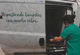 Reparto de comida a domicilio.