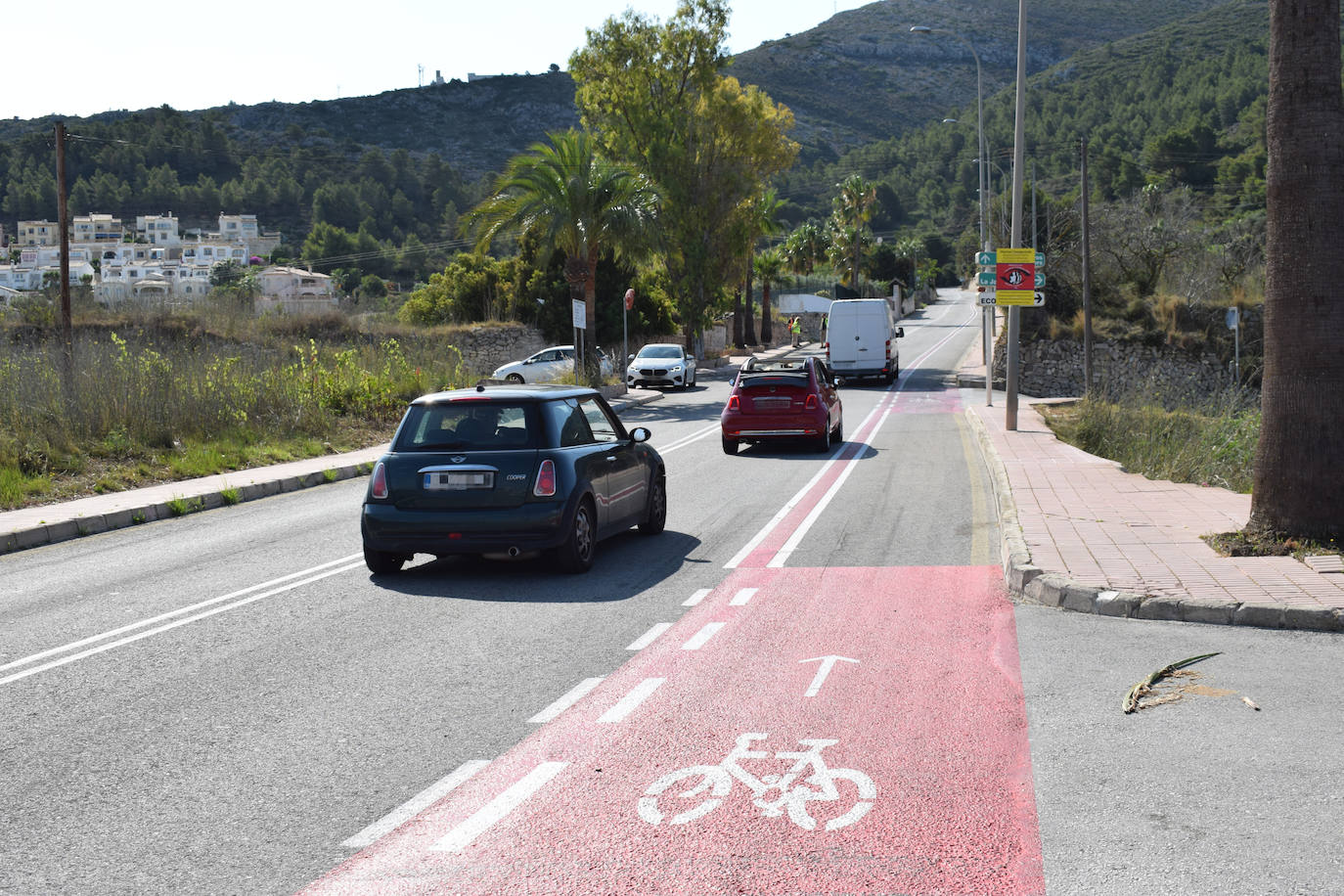 Nuevo carril bici de acceso a Cumbre del Sol.