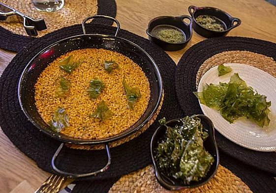 Cocina con algas marinas.