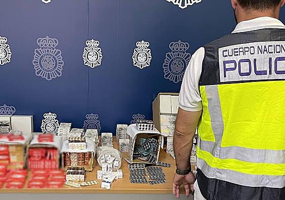 Material intervenido por la Policía Nacional en la operación.