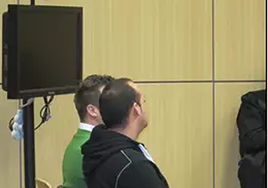 El padre del bebé de Maje durante el juicio por el asesinato de Hugo Sáez.