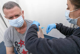 Vacunación por Covid en el Hospital General de Alicante.