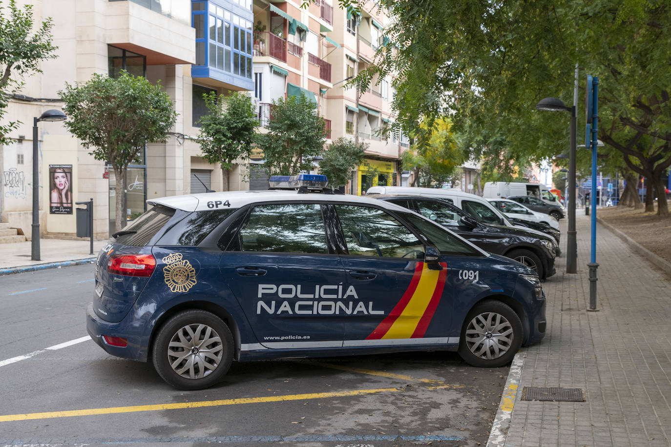 Coche patrulla de la Policía Nacional.