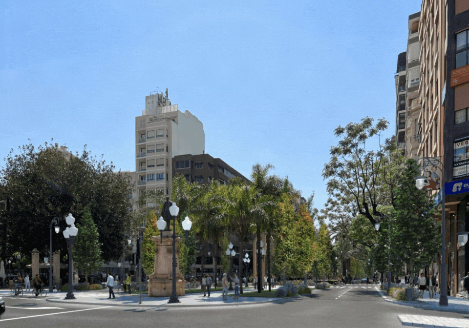 Vistas de las avenidas Doctor Gadea, Federico Soto y General Marvá tras las obras.