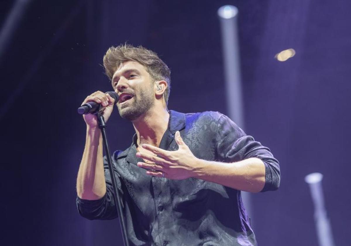 El cantante y compositor Pablo Alborán, durante un concierto.