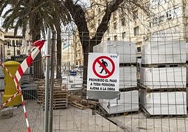 Obras en el centro de Alicante