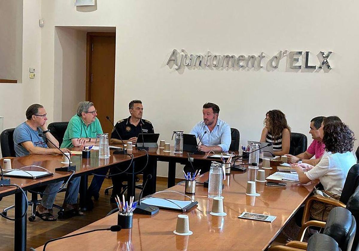 Reunión de seguridad en fiestas, este viernes en el Ayuntamiento.