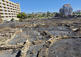 Zona histórica afectada por el incendio de Calpe.
