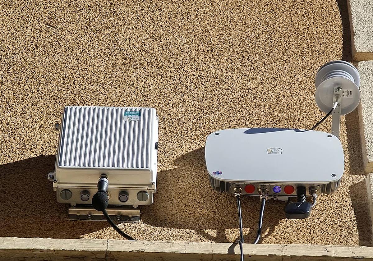 Sensores para medir la calidad del aire y el ruido en Elda.