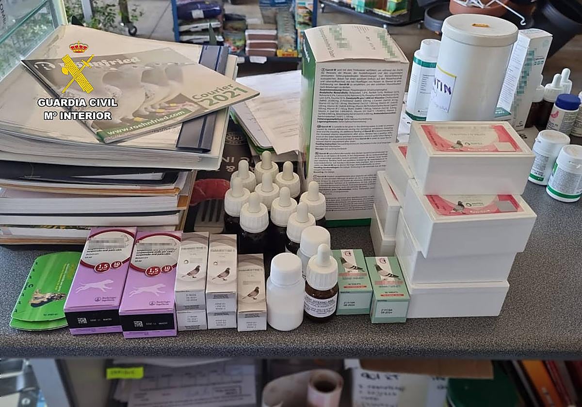 Medicamentos confiscados por la Guardia Civil