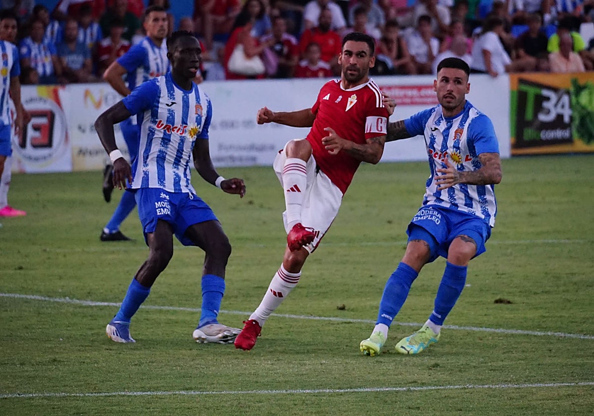 Dani Romera, durante un amistoso con el Murcia este verano