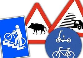 Algunas de las nuevas señales de tráfico.