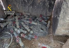 Materiales de cobre extraídos de la cantera de Yecla