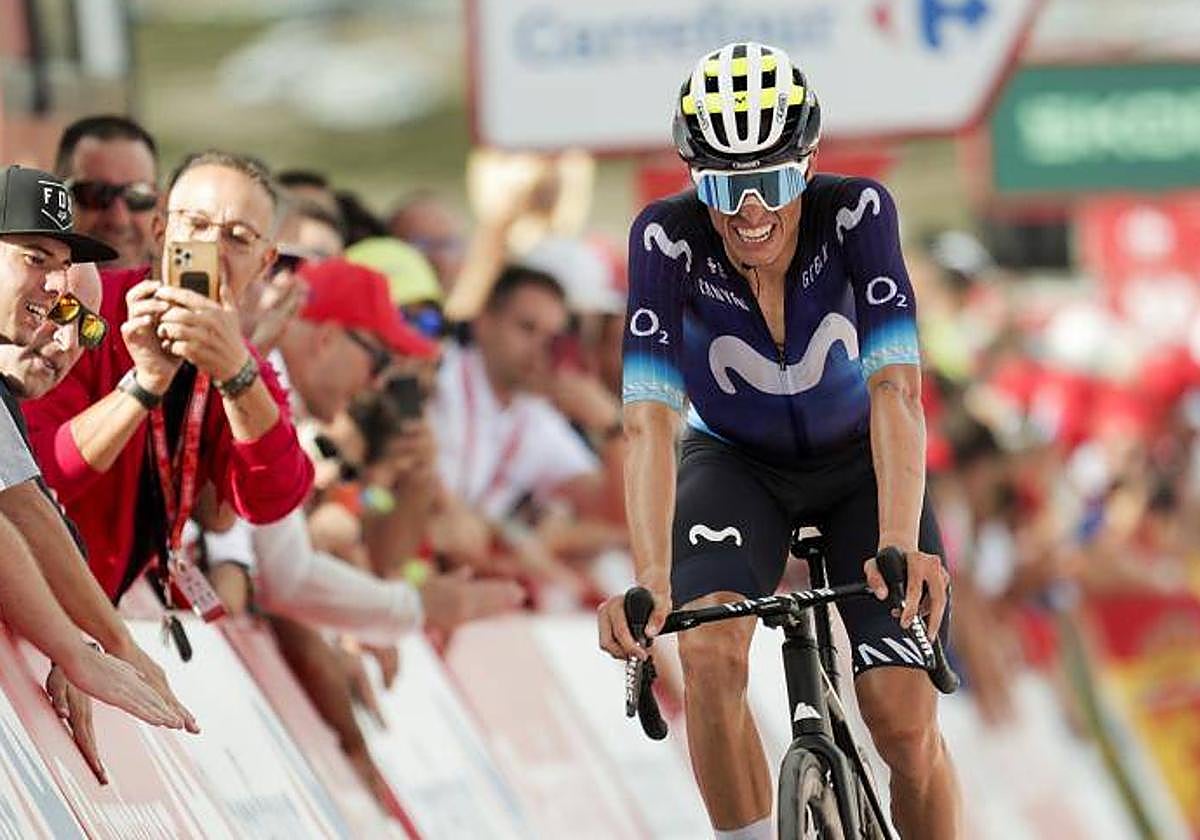 El ciclista Enric Mas, del equipo Movistar, en la sexta etapa de la Vuelta a España.