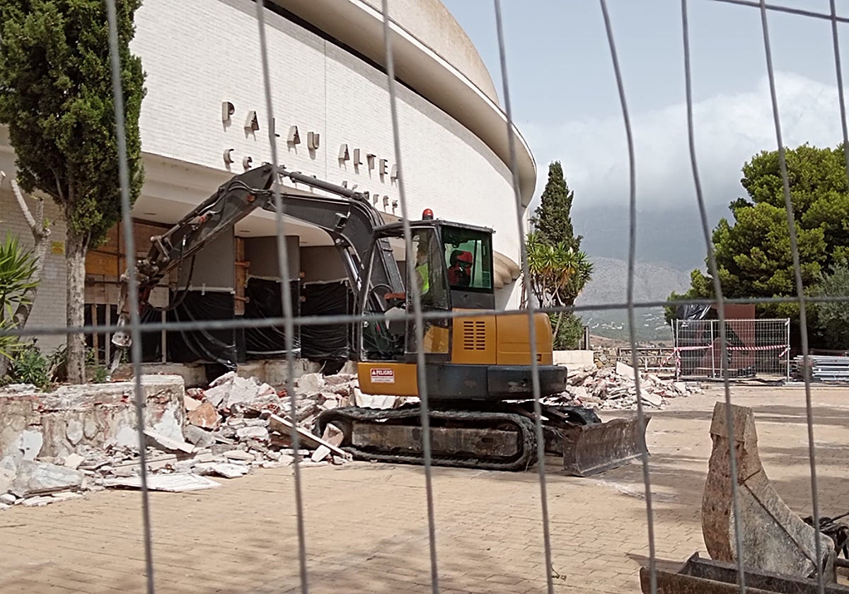 Imagen de las obras que se están desarrollando en Palau Altea