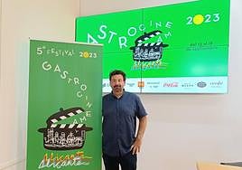 Dani Frías en la presentación del Premio Gastro Cinema 2023.