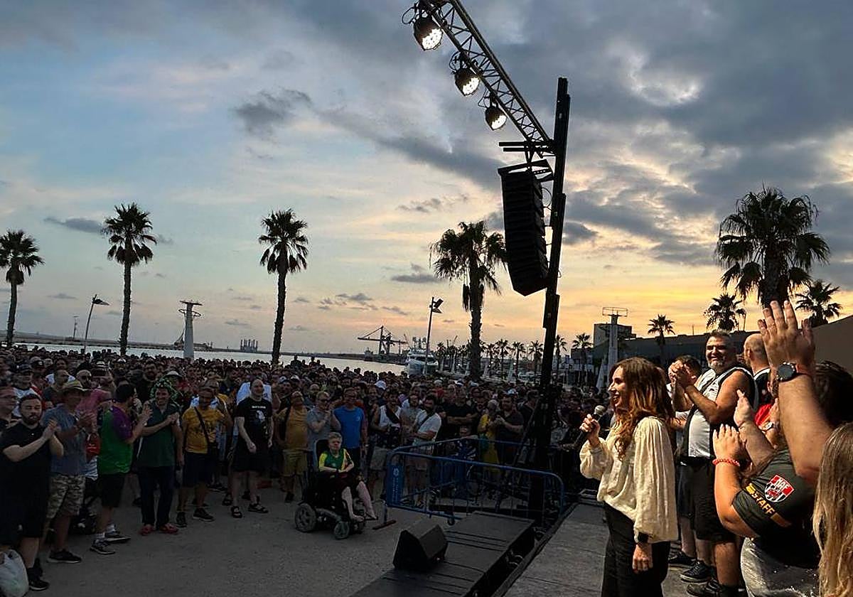 Ana Poquet, edil de Turismo, en pleno acto de inauguración del Mundial de Blood Bowl