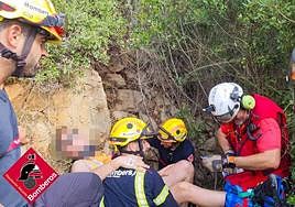 Rescate del hombre atrapado