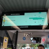 Los buses de Alicante incorporan pantallas con información del servicio en tiempo real