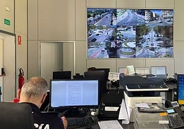 Imagen de la centra de pantallas de la Policía Local